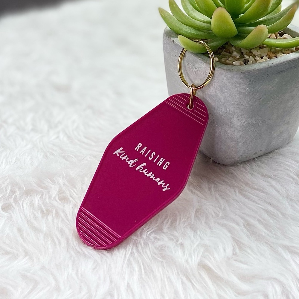 Retro Motel Keychain-raising kind humans